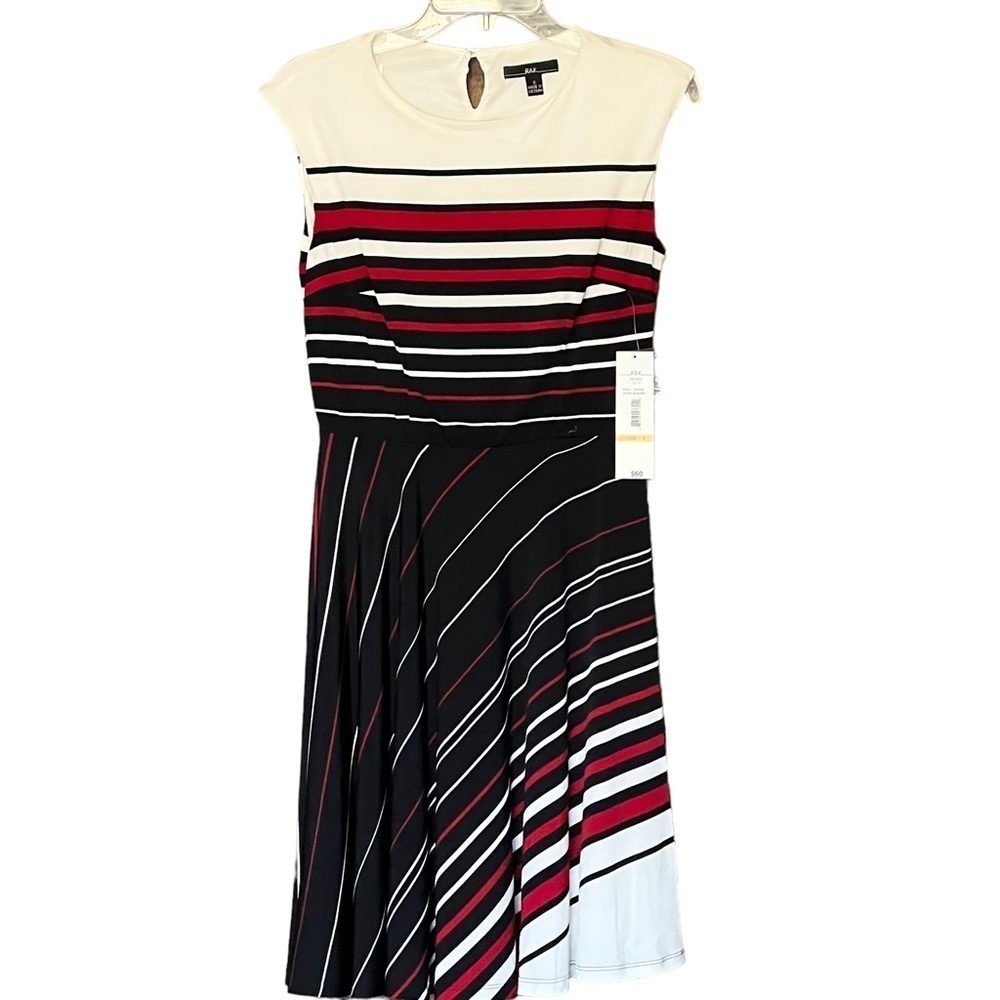 NWT-R&K- Knee Length, Flared - Red, Black, and White Dress.size:small